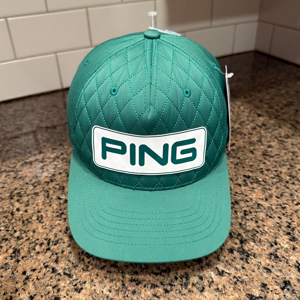 PING Hat Quilted Hat Snapback Green Limited Edition Golf Cap